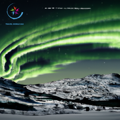 the ethereal dance of green and purple hues as they swirl across the pitch-black Norwegian sky